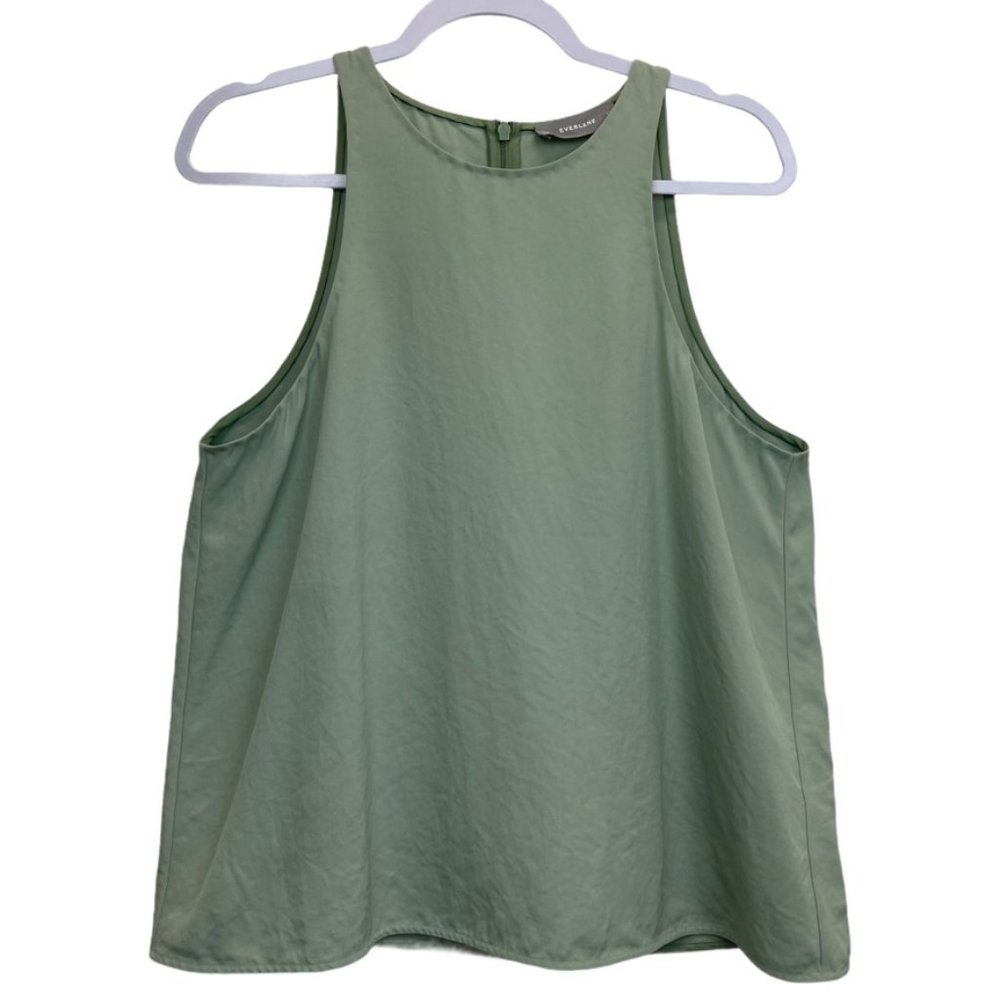 Everlane Green Japanese GoWeave High-Neck Tank Top